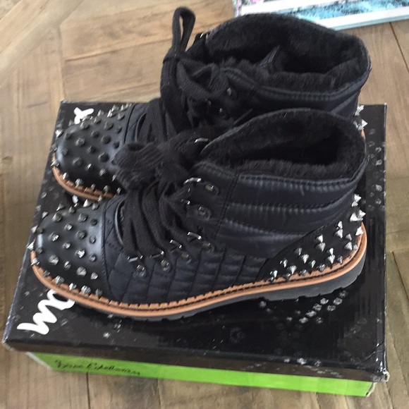 Sam Edelman Bren Quilted Studded Black Boots - Picture 8 of 11